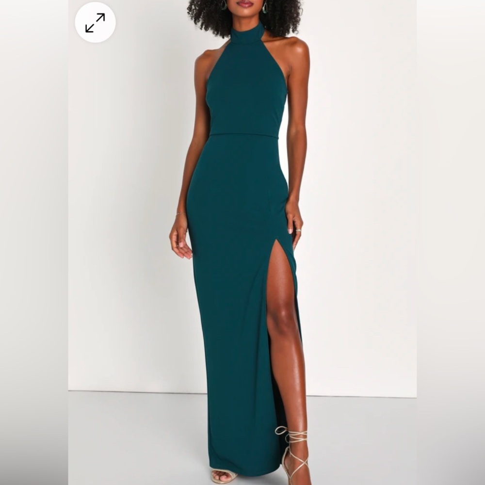 Lulu’s Halter Column Maxi Dress